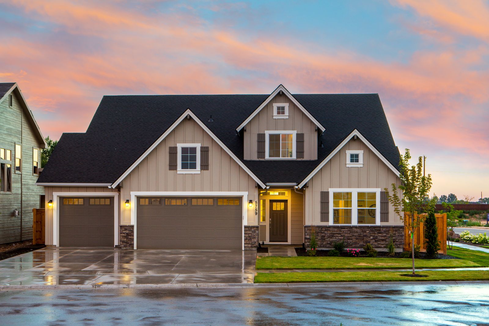 House exterior with a residential roof